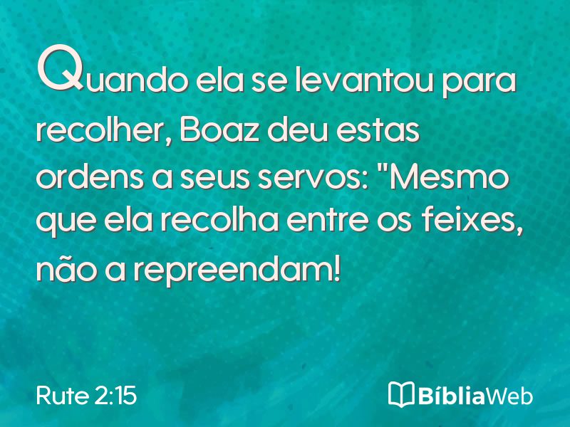 Rute 2:15 em imagem para compartilhar