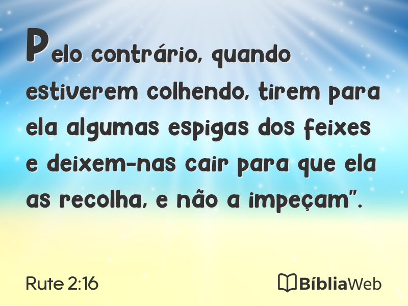 Rute 2:16 em imagem para compartilhar