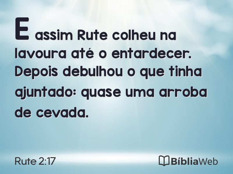 Rute 2:17 em imagem para compartilhar