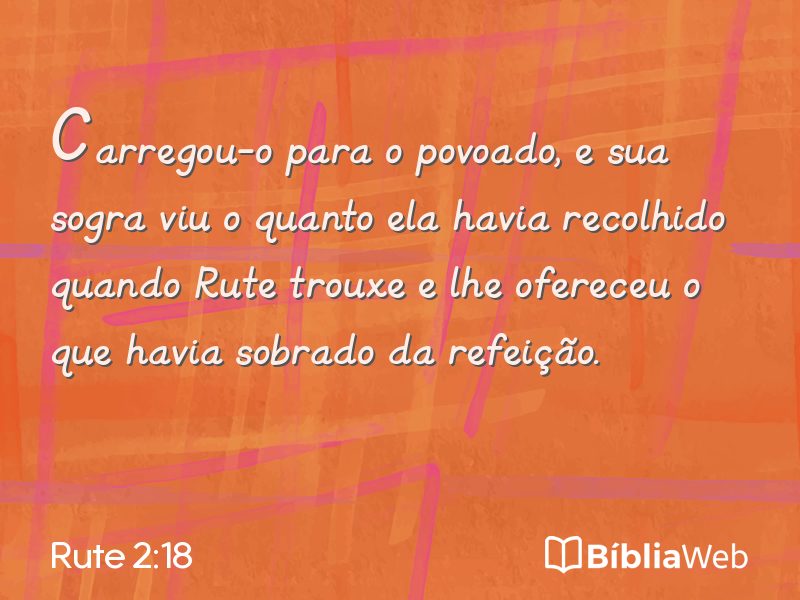 Rute 2:18 em imagem para compartilhar