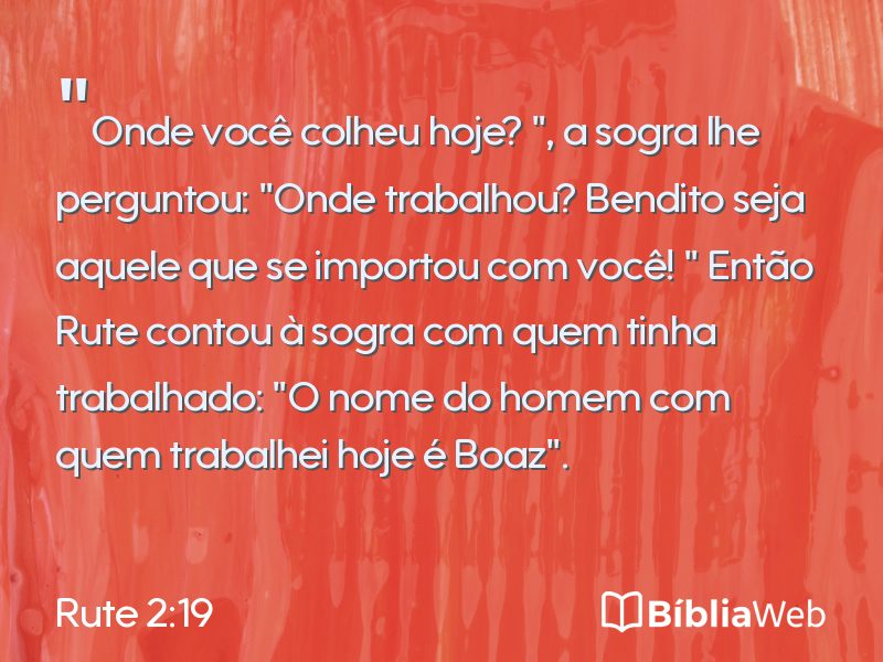 Rute 2:19 em imagem para compartilhar