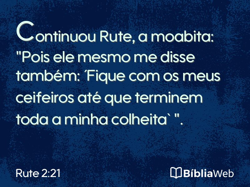 Rute 2:21 em imagem para compartilhar