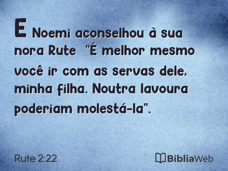 Rute 2:22 em imagem para compartilhar