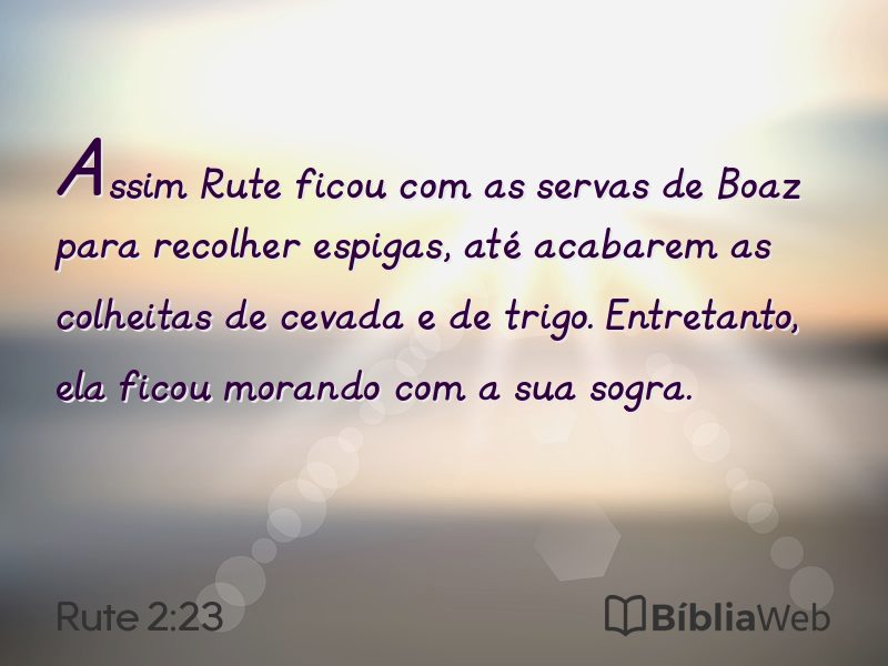 Rute 2:23 em imagem para compartilhar