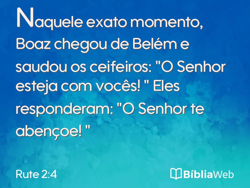 Rute 2:4 em imagem para compartilhar