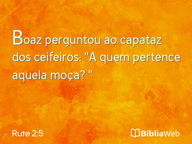Rute 2:5 em imagem para compartilhar