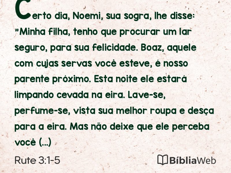 Rute 3:1-5 em imagem para compartilhar