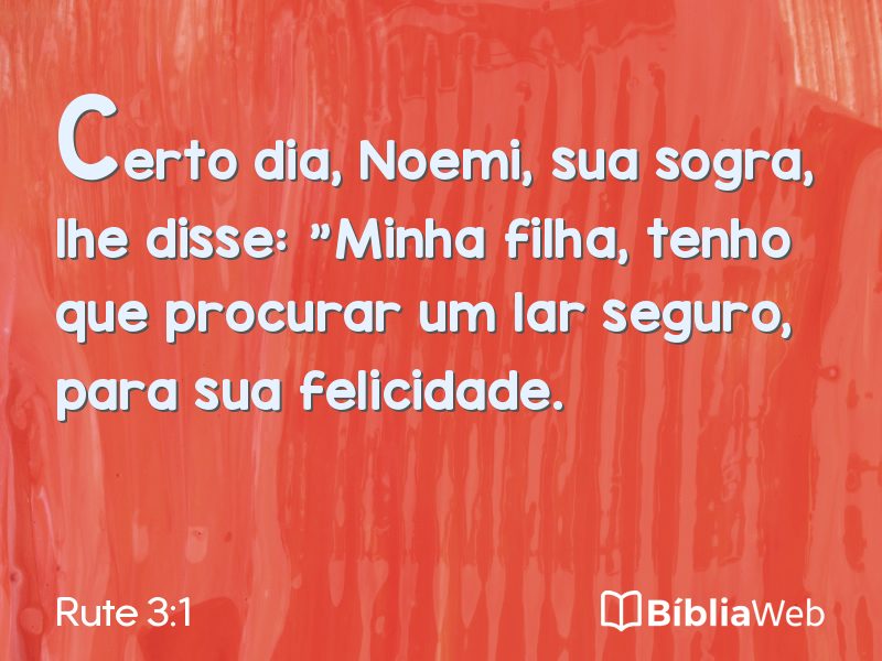Rute 3:1 em imagem para compartilhar