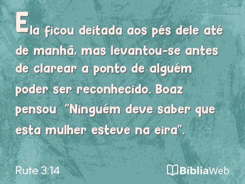 Rute 3:14 em imagem para compartilhar