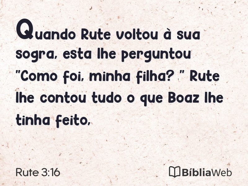 Rute 3:16 em imagem para compartilhar