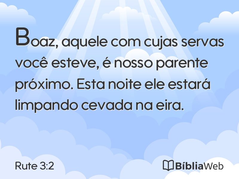 Rute 3:2 em imagem para compartilhar