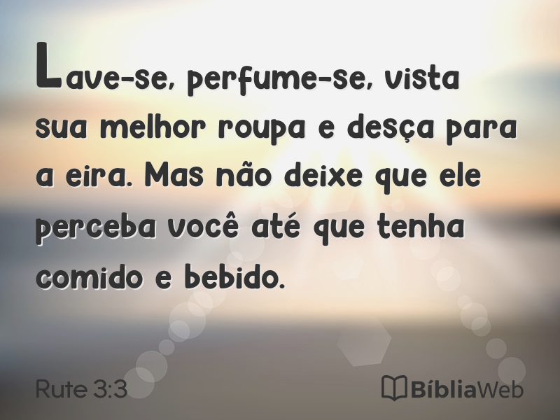 Rute 3:3 em imagem para compartilhar