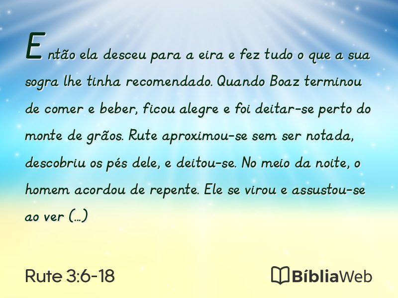 Rute 3:6-18 em imagem para compartilhar