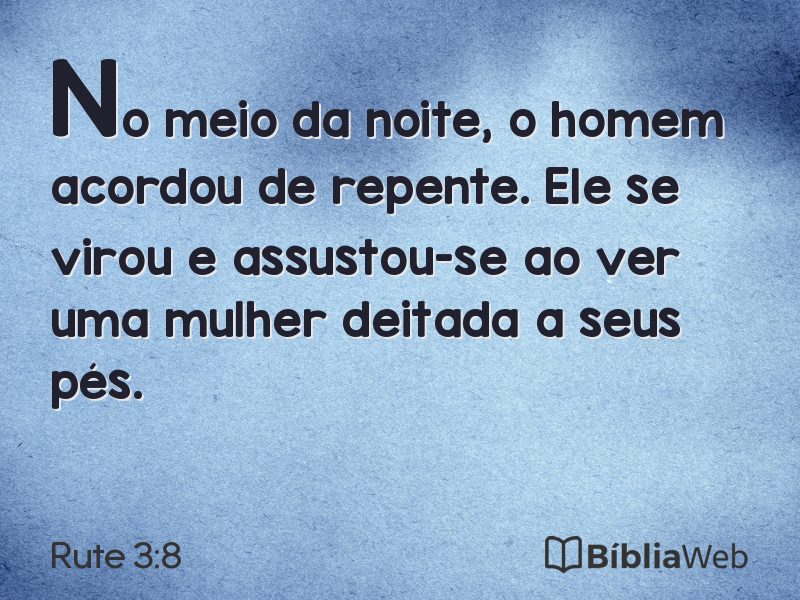 Rute 3:8 em imagem para compartilhar