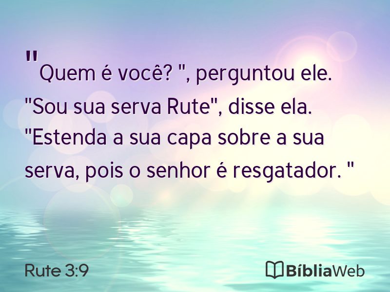 Rute 3:9 em imagem para compartilhar