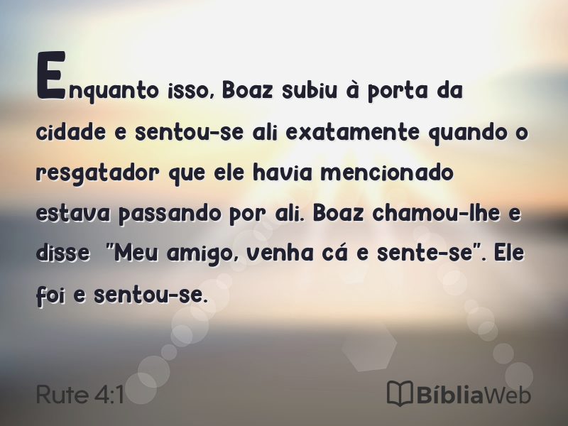 Rute 4:1 em imagem para compartilhar