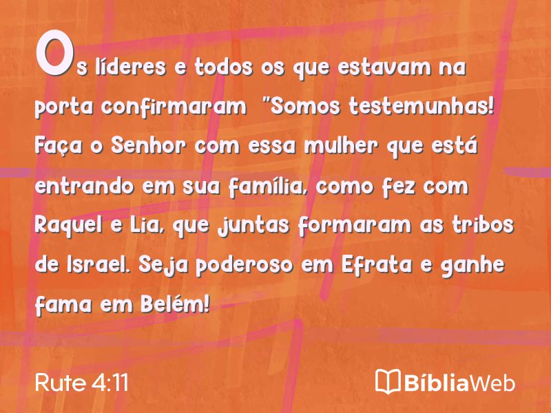 Rute 4:11 em imagem para compartilhar