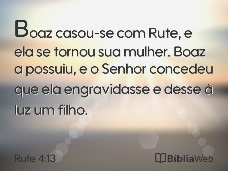 Rute 4:13 em imagem para compartilhar
