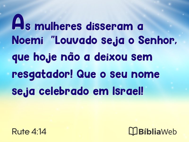Rute 4:14 em imagem para compartilhar