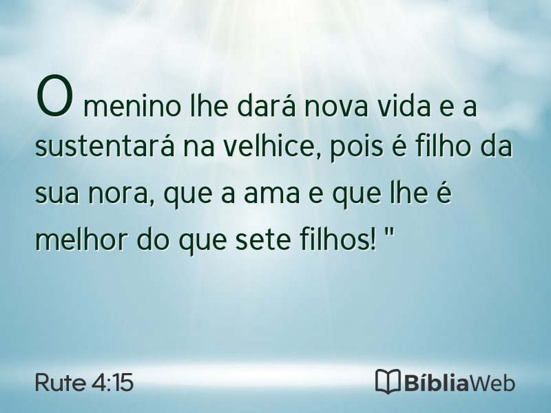 Rute 4:15 em imagem para compartilhar