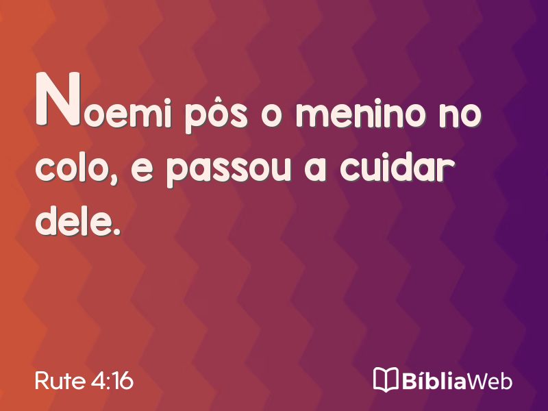 Rute 4:16 em imagem para compartilhar