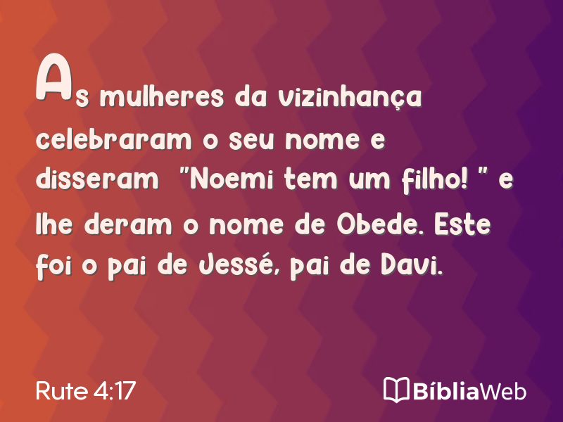 Rute 4:17 em imagem para compartilhar