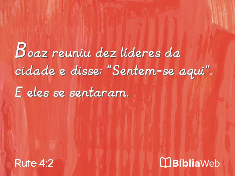 Rute 4:2 em imagem para compartilhar