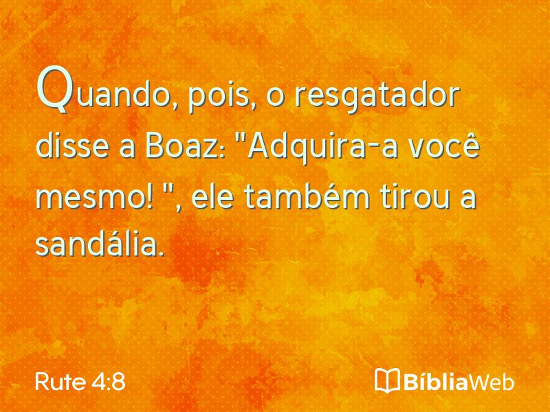 Rute 4:8 em imagem para compartilhar