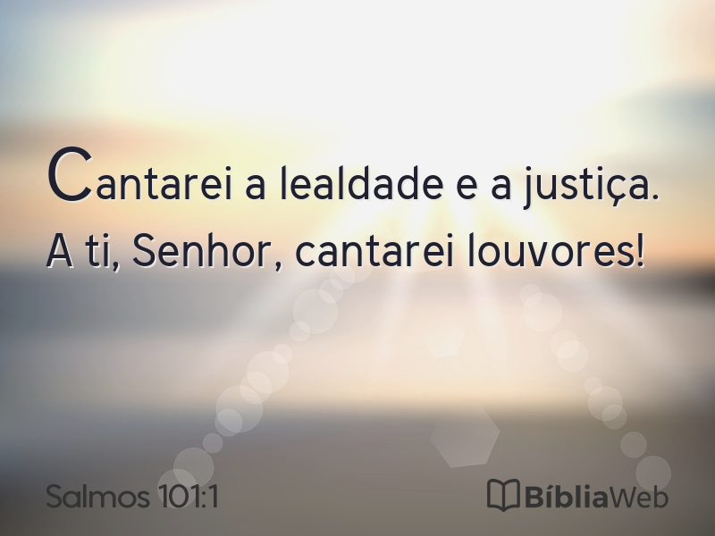 Salmos 101:1 em imagem para compartilhar