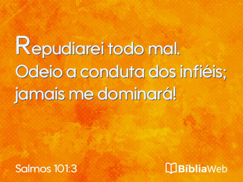 Salmos 101:3 em imagem para compartilhar