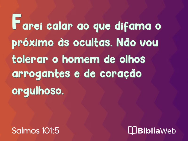Salmos 101:5 em imagem para compartilhar