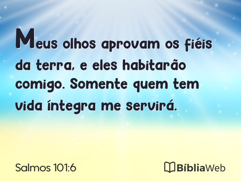 Salmos 101:6 em imagem para compartilhar