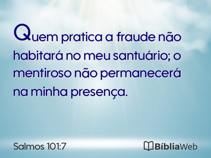 Salmos 101:7 em imagem para compartilhar