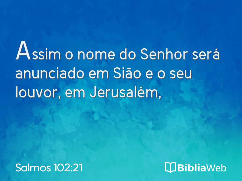 Salmos 102:21 em imagem para compartilhar