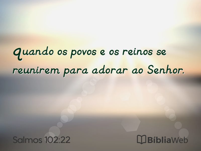 Salmos 102:22 em imagem para compartilhar