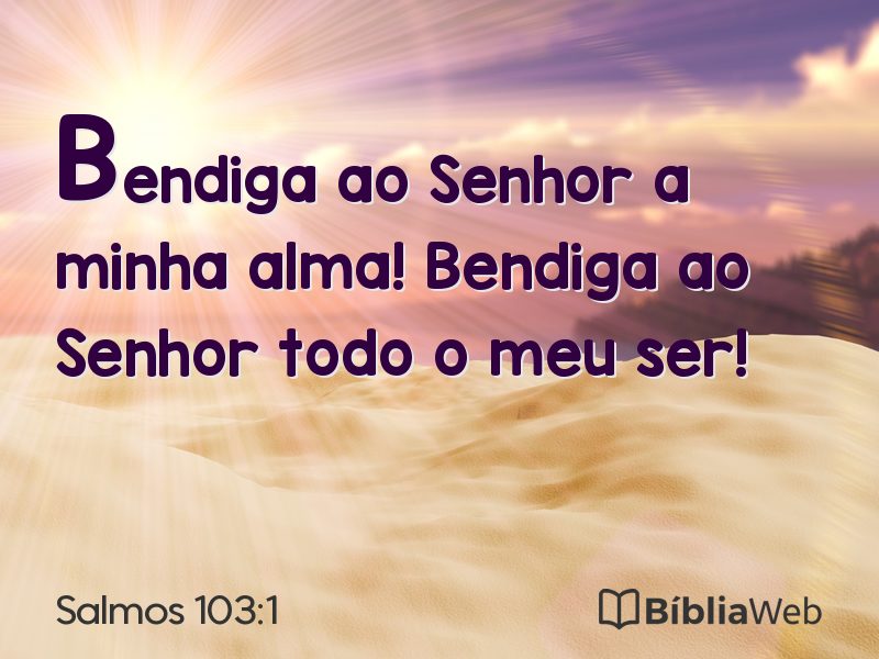 Salmos 103:1 em imagem para compartilhar
