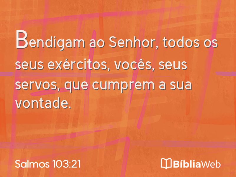 Salmos 103:21 em imagem para compartilhar
