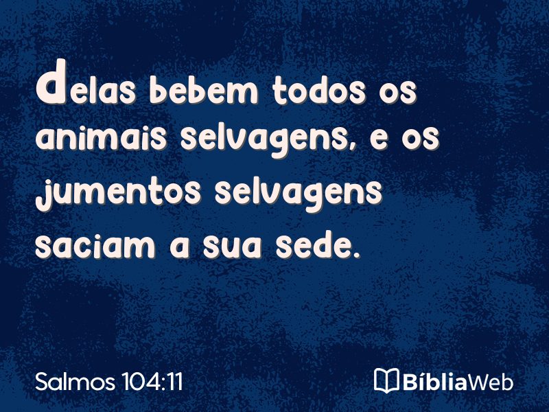 Salmos 104:11 em imagem para compartilhar