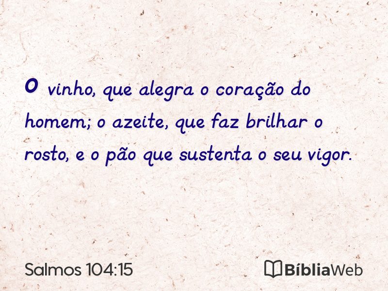 Salmos 104:15 em imagem para compartilhar