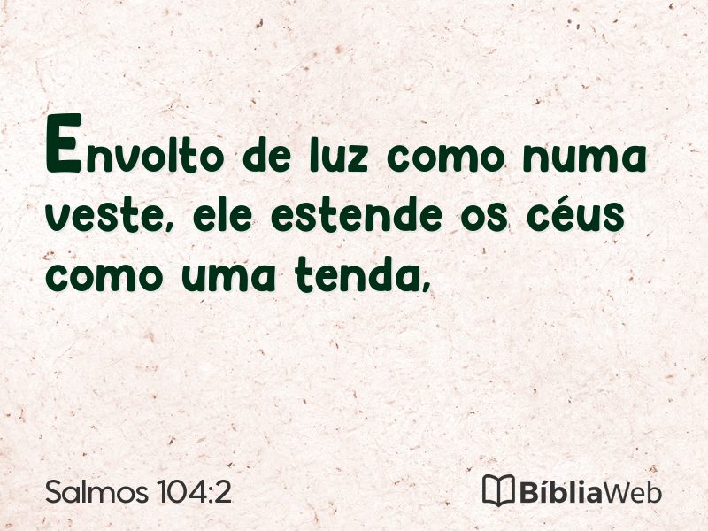 Salmos 104:2 em imagem para compartilhar