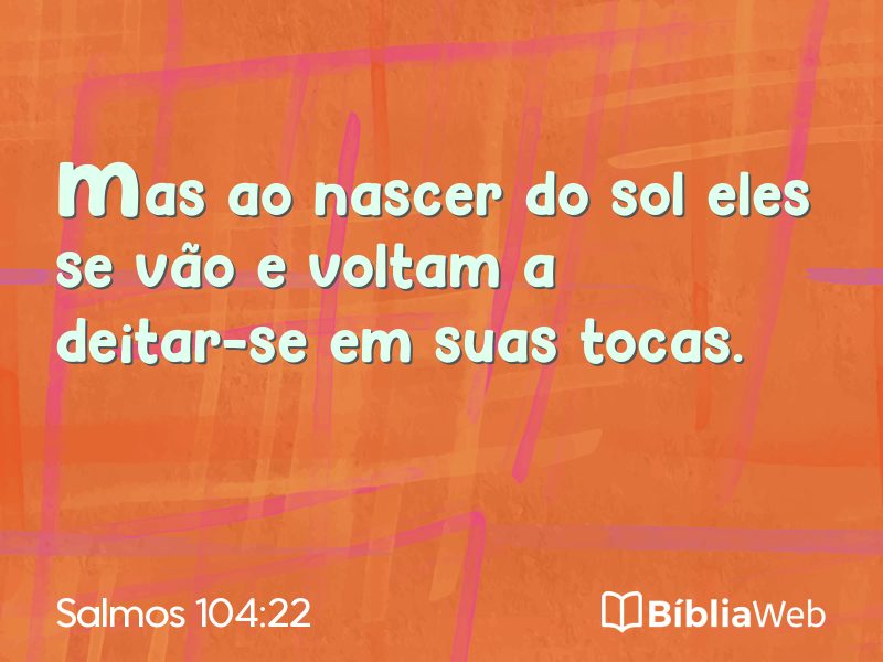 Salmos 104:22 em imagem para compartilhar