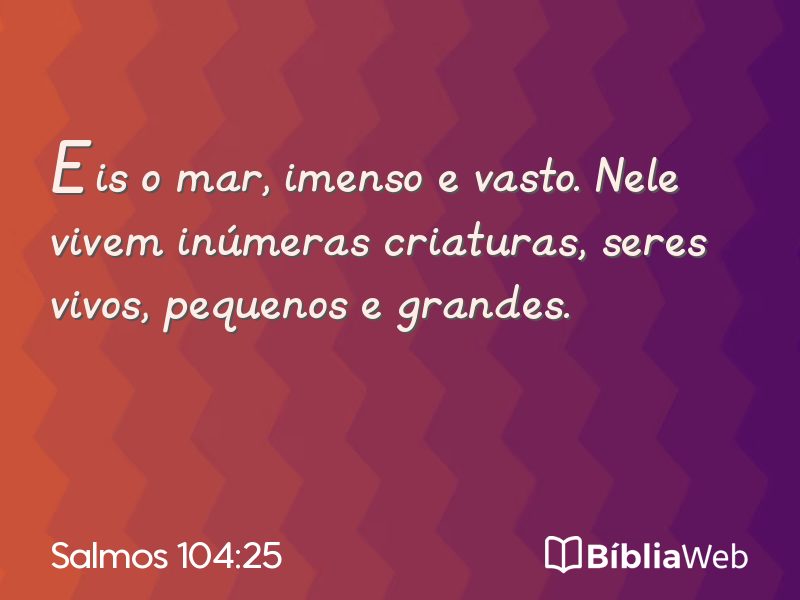 Salmos 104:25 em imagem para compartilhar