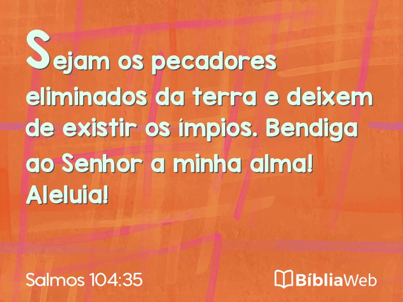 Salmos 104:35 em imagem para compartilhar