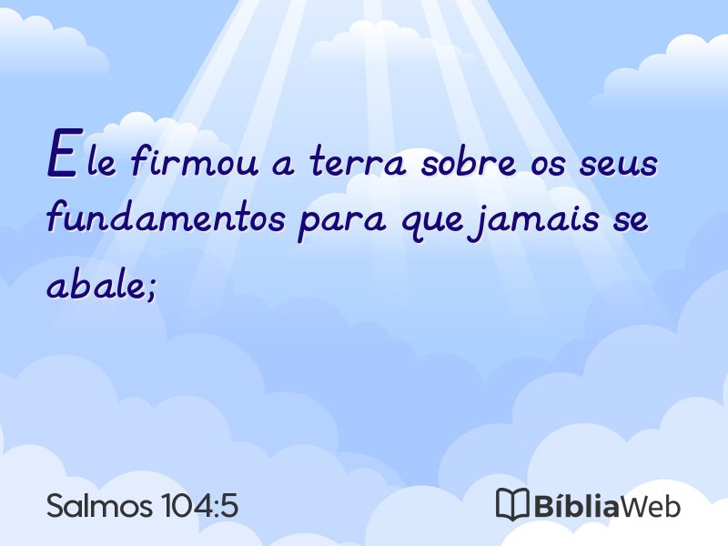 Salmos 104:5 em imagem para compartilhar