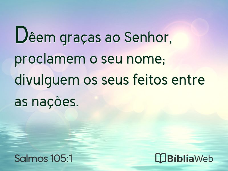 Salmos 105:1 em imagem para compartilhar