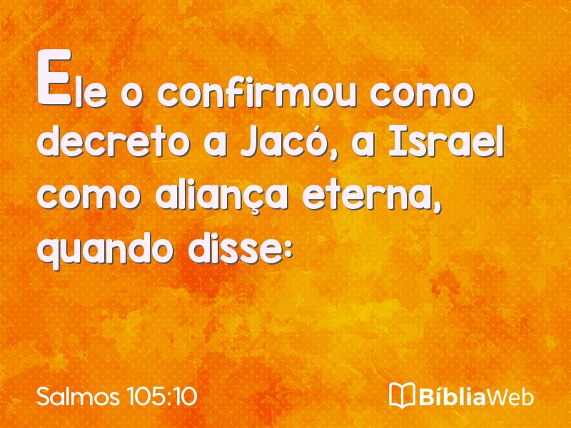Salmos 105:10 em imagem para compartilhar