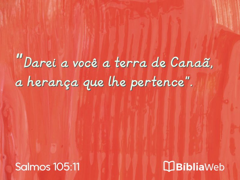 Salmos 105:11 em imagem para compartilhar