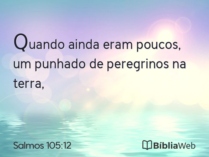 Salmos 105:12 em imagem para compartilhar