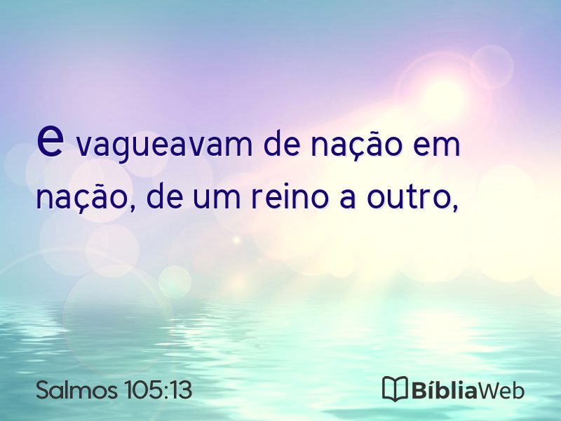 Salmos 105:13 em imagem para compartilhar
