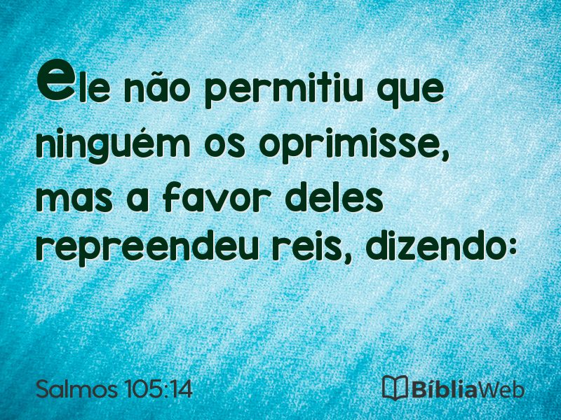 Salmos 105:14 em imagem para compartilhar